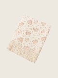 Pink Floral Cotton Blanket