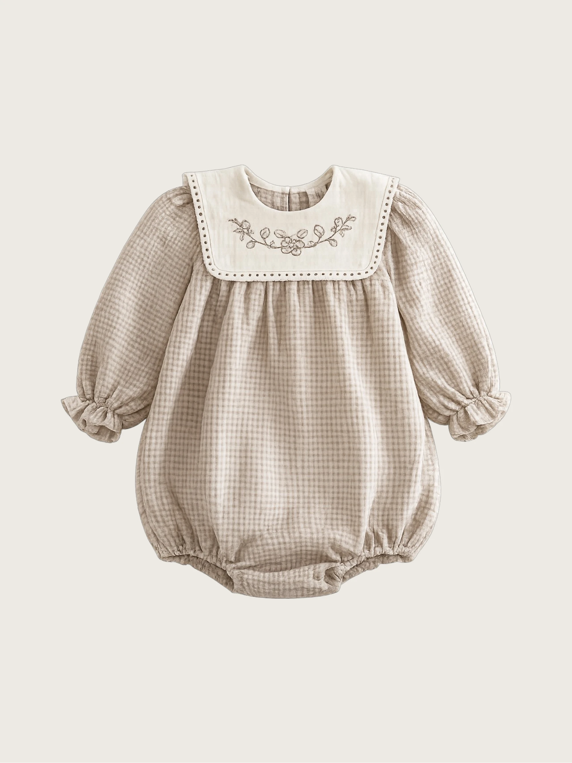 Sailor Beige Textured Romper