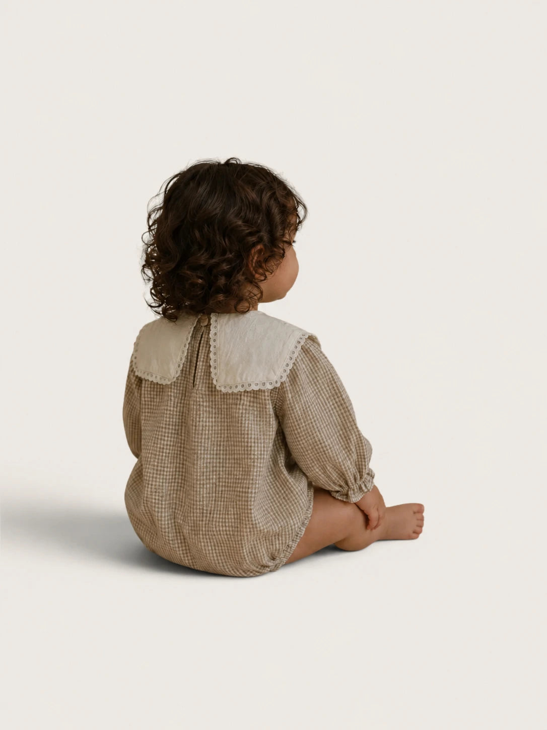 Sailor Beige Textured Romper