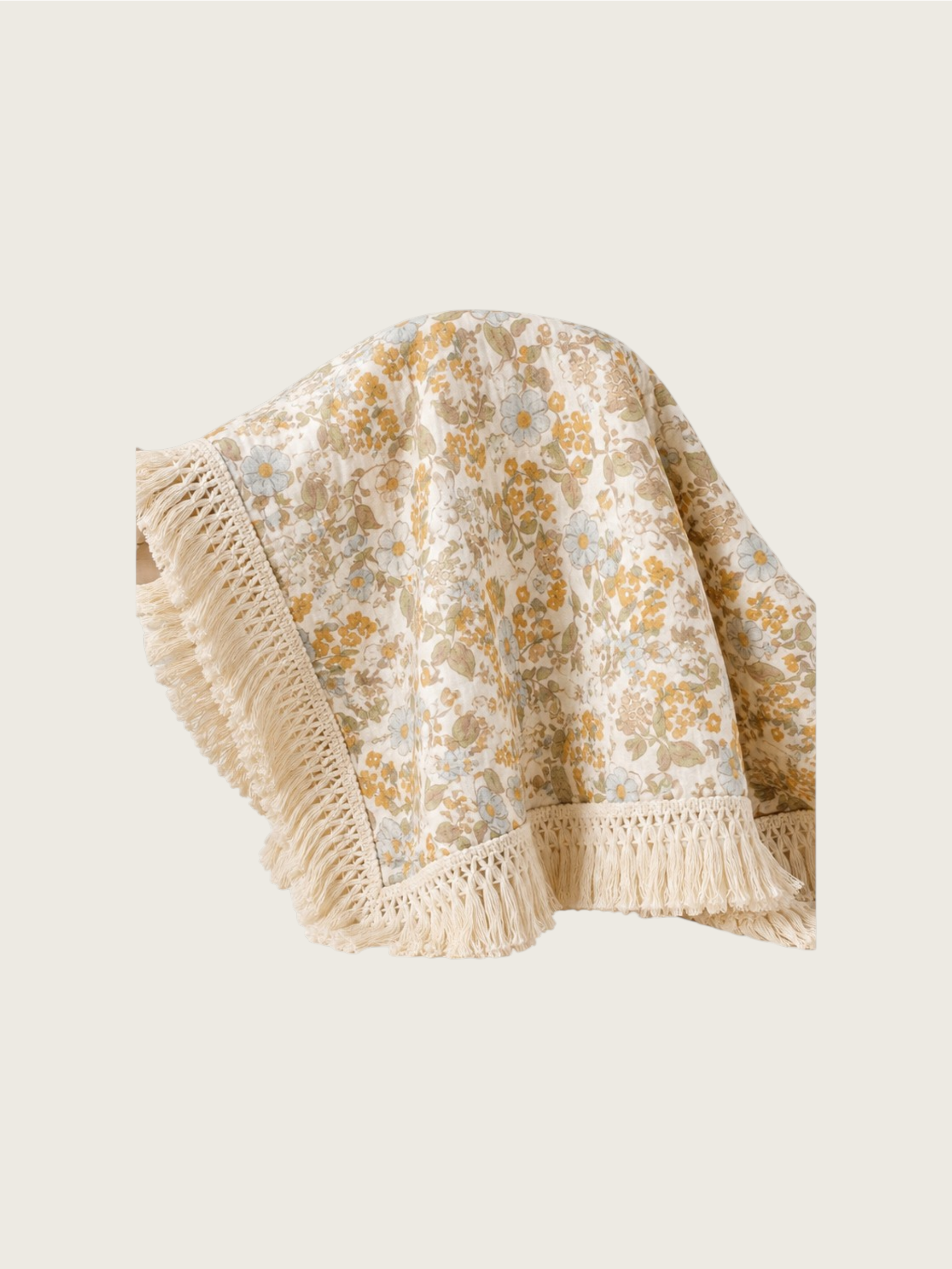 Yellow Floral Cotton Blanket